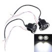 2 PCS 2.5" 10W 900LM 6500K Car Angel Eyes Fog Lamp, 20cm Cable, White - 1