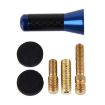 Blue Carbon Fiber Aluminum Short Antenna with Universal Screws Base, Small - 5