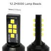 2 PCS 9006 Car Fog Light 12LEDs 6000K 320LM SMD-ZH3030 White - 5