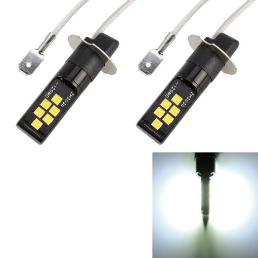 H3 12LED Fog Light 6000K 320LM 3.5W DC9-16V Car Auto Lamps (2 PCS) - 1
