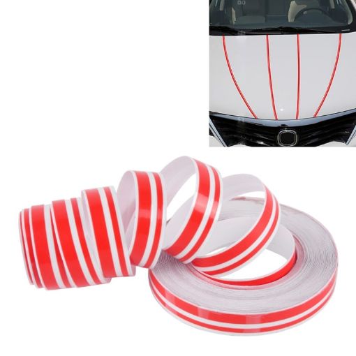 12mm x 9.8m Red Car Self Adhesive Decorative Stripe Tape Line - 1