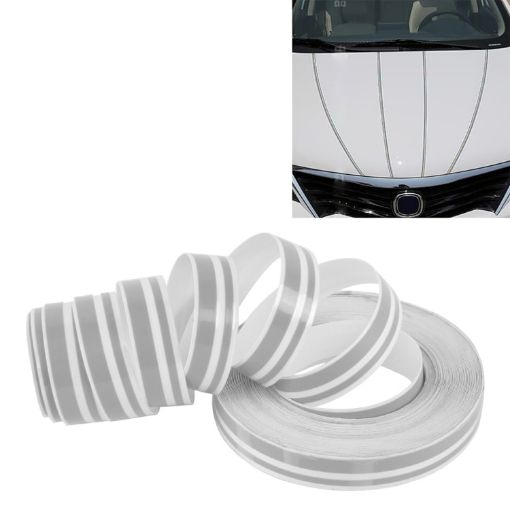 12mm x 9.8m Silver Car Self Adhesive Decorative Stripe Tape Line - 1