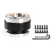 Universal 60mm Car Steering Wheel Quick Release HUB Adapter (Black) - 1