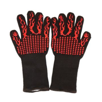 Silicone Cotton Microwave Gloves, Heat Resistant 500C, 32cm Length - 1