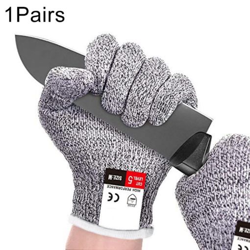 Cut-resistant Gardening Gloves, HPPE, Food-grade, Size L, 24cm, White - 1