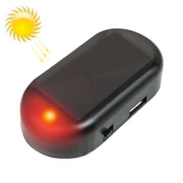 LQ-S10 Car Solar Dummy Alarm LED Anti-Theft Security Light (Red) - 1