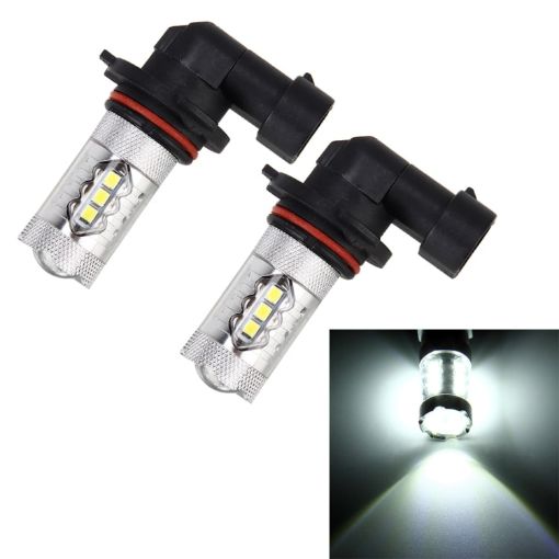 2 PCS HB4/9006 12V 5W 250LM Car Fog Lights with 16 LED Bulbs White - 1