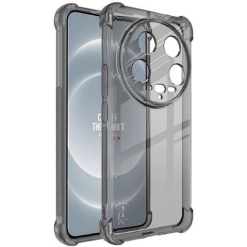 Xiaomi 14 Ultra 5G imak Shockproof Airbag TPU Case - Transparent Black - 1