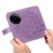 Xiaomi 14 Ultra Light Purple 7-Petal Flowers Embossing Leather Case - 6