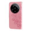 Xiaomi 14 Ultra Rose Gold 7-Petal Flowers Embossing Leather Case - 3