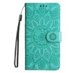 Xiaomi 14 Ultra Green Sunflower Embossed Leather Phone Case - 2