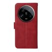 Xiaomi 14 Ultra Red Flip Leather Phone Case - Classic Calf Texture - 3