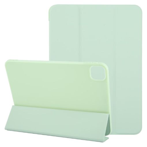 iPad Pro 13 2024 GEBEI Green Shockproof Leather Case with 3-Fold Holder - 1