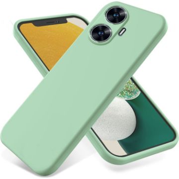 Realme Narzo N55 Green Liquid Silicone Dropproof Phone Case - 1