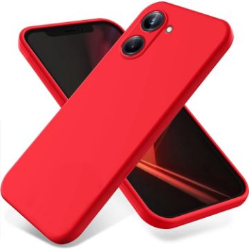 Realme 10 Pro 5G Red Liquid Silicone Dropproof Full Coverage Case - 1