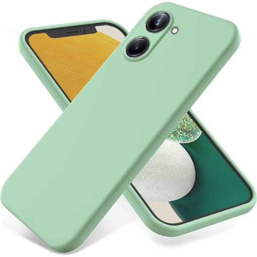 Realme 10 Pro 5G Green Liquid Silicone Dropproof Full Coverage Case - 1