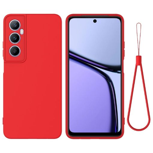Realme C65 4G Red Liquid Silicone Dropproof Full Coverage Phone Case - 1