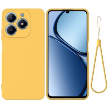 Realme C63/Narzo N63 Yellow Liquid Silicone Dropproof Phone Case - 1