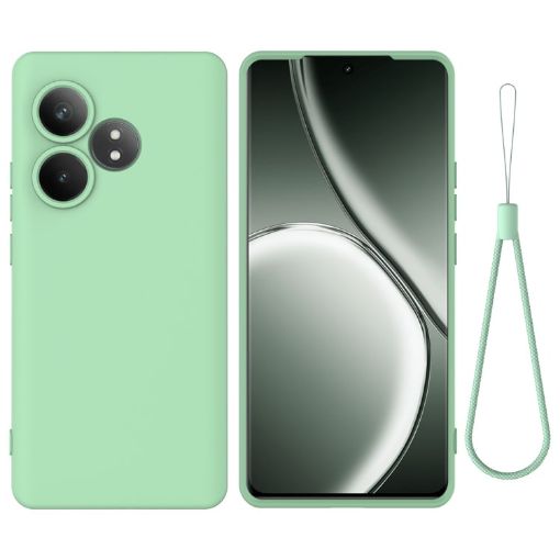 Realme GT 6T/GT Neo6/GT 6 Green Liquid Silicone Dropproof Phone Case - 1