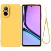 Realme 12 Lite Yellow Liquid Silicone Dropproof Full Coverage Case - 1