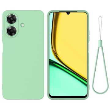 Realme Note 60 Green Liquid Silicone Dropproof Full Coverage Case - 1