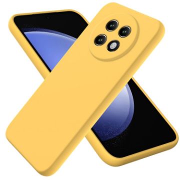 Realme 13+ Yellow Liquid Silicone Dropproof Full Coverage Phone Case - 1