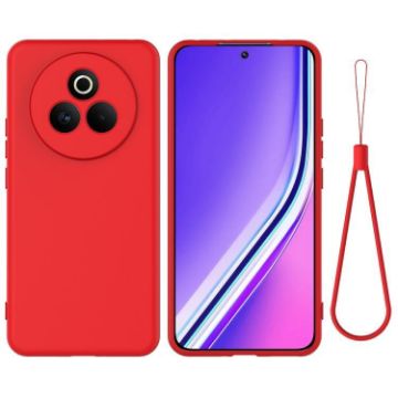 Realme P3 Pro Red Liquid Silicone Dropproof Full Coverage Phone Case - 1