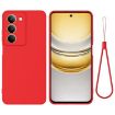 Realme P3x Red Liquid Silicone Dropproof Full Coverage Phone Case - 1