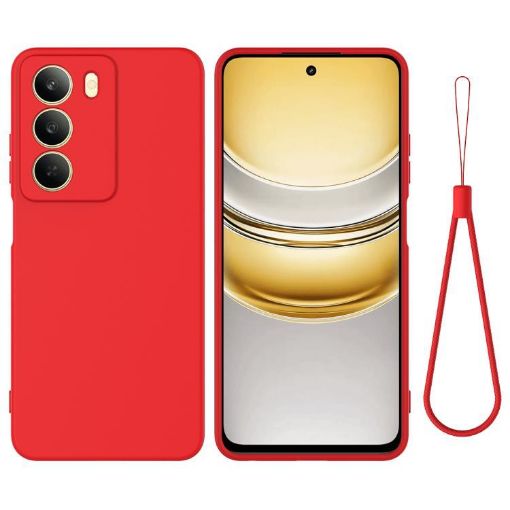 Realm V70/V70s 5G Red Silicone Dropproof Full Coverage Phone Case - 1