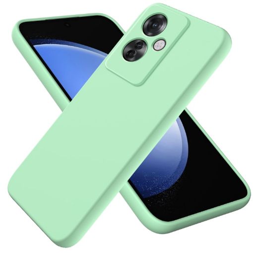 OPPO Reno11 F/F25 Pro Green Liquid Silicone Dropproof Phone Case - 1