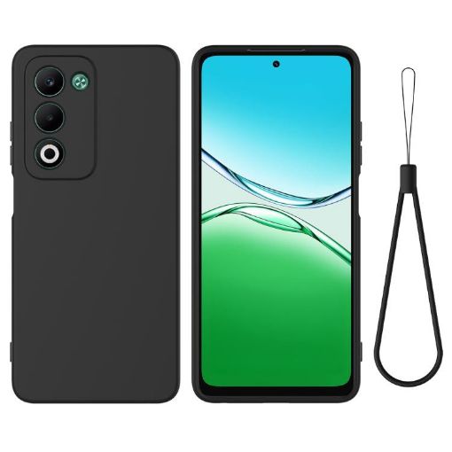 OPPO A5 4G/5G Black Liquid Silicone Dropproof Full Coverage Case - 1