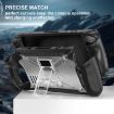 Shockproof Game Console Case for Steam Deck with Holder & Strap (Black+Transparent) - 3