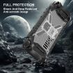 Shockproof Game Console Case for Steam Deck with Holder & Strap (Black+Transparent) - 4