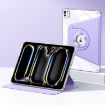 iPad Pro 13 2024 Purple Magnetic Split Leather Smart Case - 1