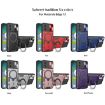 Moto E13 CD Texture Camshield Magnetic Holder Case - Silver - 2