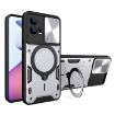 Motorola Edge 30 Fusion Silver Camshield Magnetic Holder Phone Case - 1