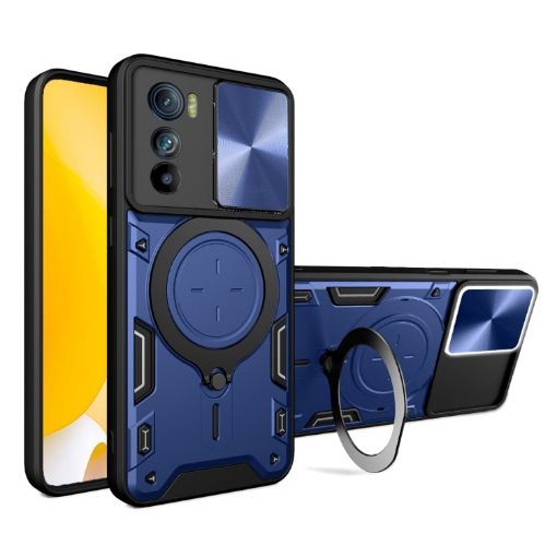 Motorola Edge 30 Blue Camshield Magnetic Holder Phone Case - 1
