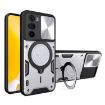 Motorola Edge 30 Pro Silver Camshield Magnetic Holder Phone Case - 1