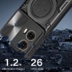 Moto G85 CD Texture Camshield Case with Magnetic Holder - Black - 7