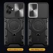 Moto G55 CD Texture Camshield Magnetic Holder Case - Black - 6
