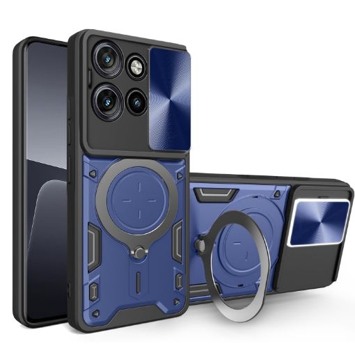 Motorola Edge 50 Neo Blue Camshield Magnetic Holder Phone Case - 1