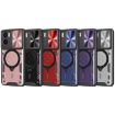 Moto G05 CD Texture Camshield Magnetic Holder Case - Red - 2