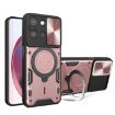 Moto G 2025 Pink Camshield Magnetic Holder Case - CD Texture Sliding - 1