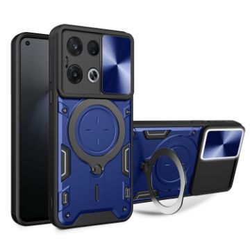 OPPO Reno8 Pro 5G Blue Camshield Magnetic Holder Phone Case - 1