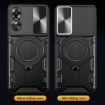 OPPO A17 4G Red CD Texture Camshield Magnetic Holder Case - 7