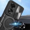 OPPO A78 4G Blue Camshield Magnetic Holder Phone Case with CD Texture - 7