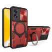OPPO A38 4G Global CD Texture Camshield Magnetic Holder Case Red - 1