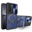 OPPO Reno12 5G Blue Camshield Magnetic Holder Phone Case Global CD Texture - 1