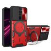 OPPO A9/A5/A11x CD Texture Camshield Magnetic Holder Case - Red - 1