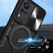 Vivo Y51 2020/Y31 Blue CD Texture Camshield Magnetic Holder Case - 4